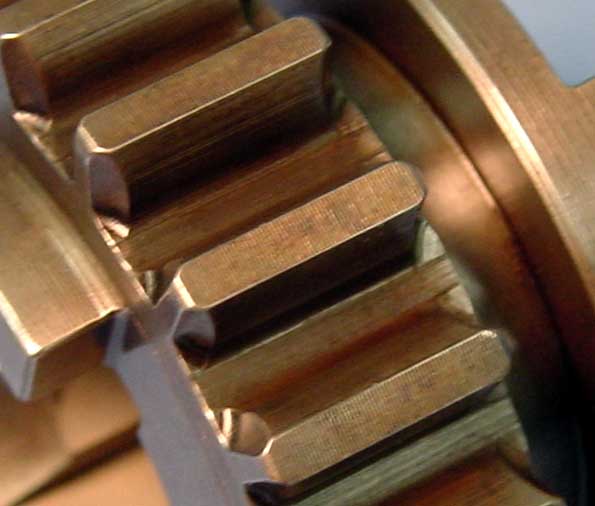 Douglas motorcycle - detail of new 19t gear teeth
