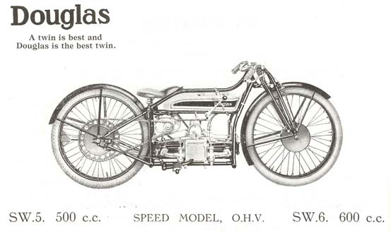 Advertisement for the Douglas SW motorcycle