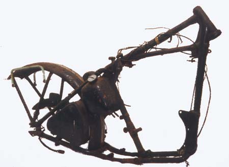 Triumph 500 motorcycle frame serial TH555