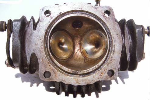 Douglas motorcycle cylinder heads type 1 inside view