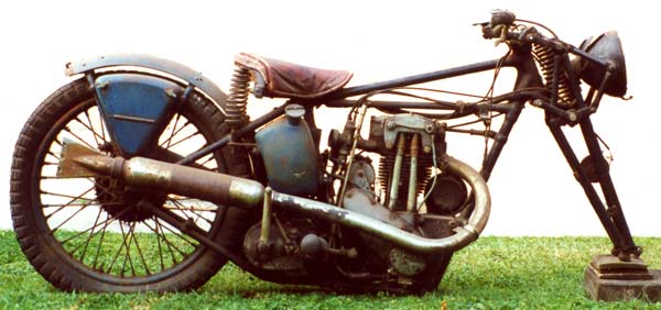 Triumph 250 motorcycle right hand side view